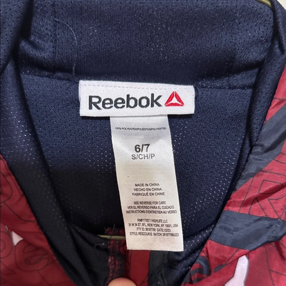 Kids Reebok Windbreaker/Rain jacket Size 6/7
